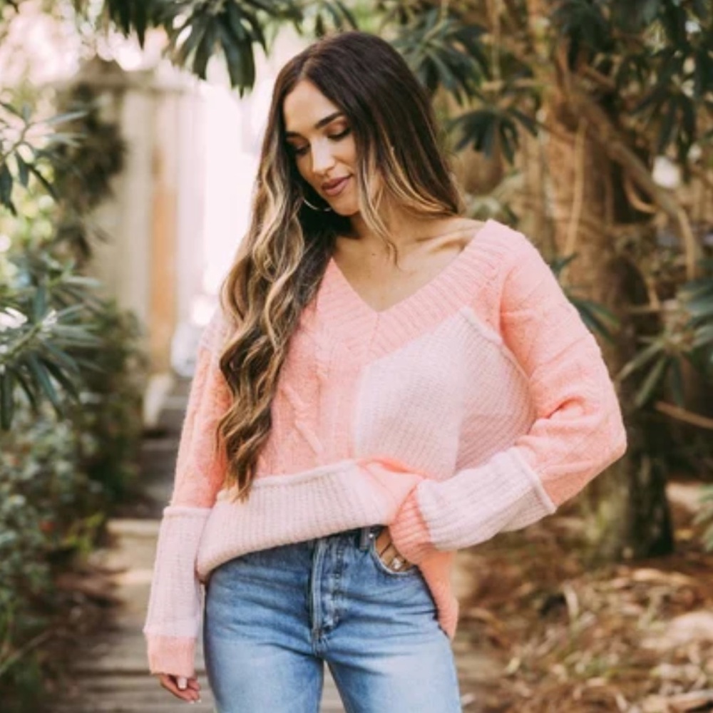 Color block sweater